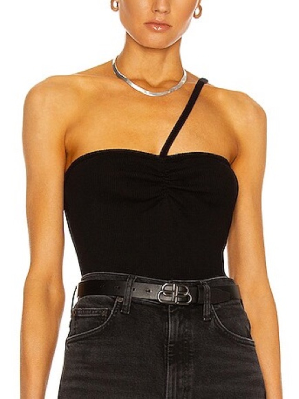 AGOLDE Lola Gathered Front Tank Top